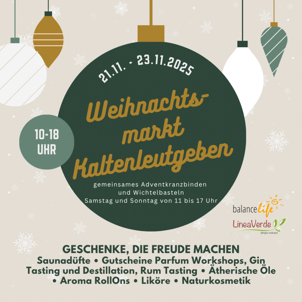 Einladung zum Weihnachtsmarkt 2025 in Perchtoldsdorf und Kaltenleutgeben 2 BalanceLife und LineaVerde Weihnachtsmarkt Kaltenleutgeben 2025